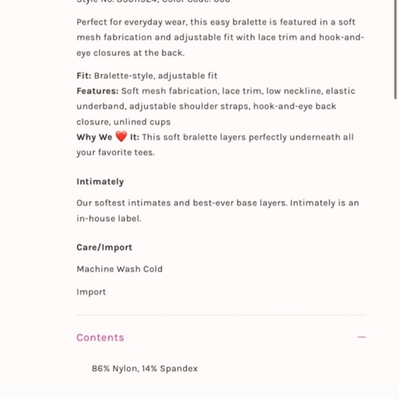 Free People- Midweek Bralette (Cute Pink)-L - Picture 3 of 4